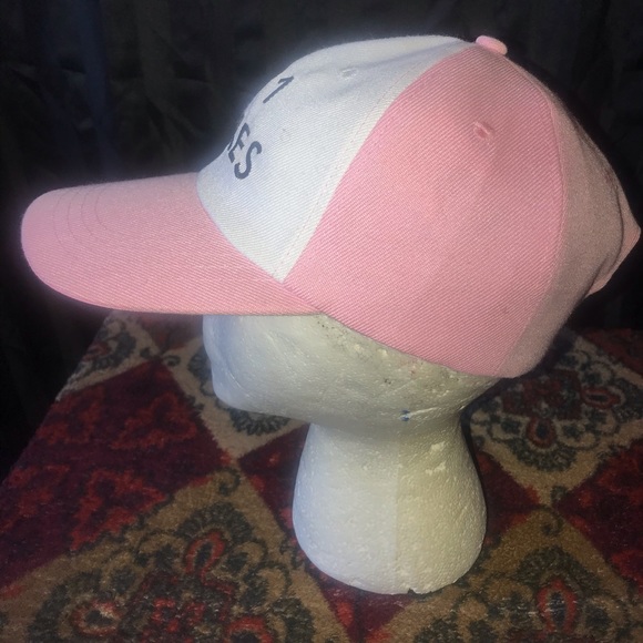 Women’s Pink and White Baseball Cap - Picture 2 of 7